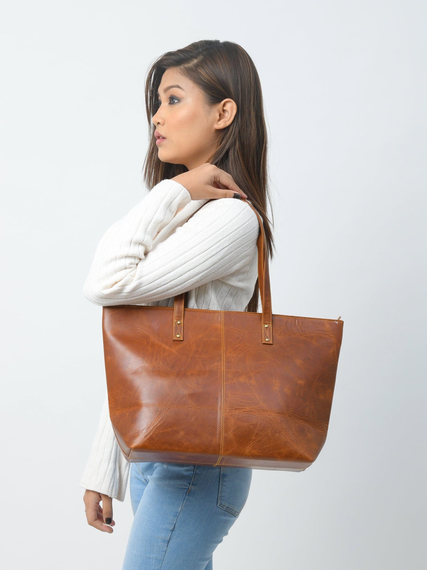 The Kim Tote Bag- Cocoa Brown - Tampa Home & Garden Store