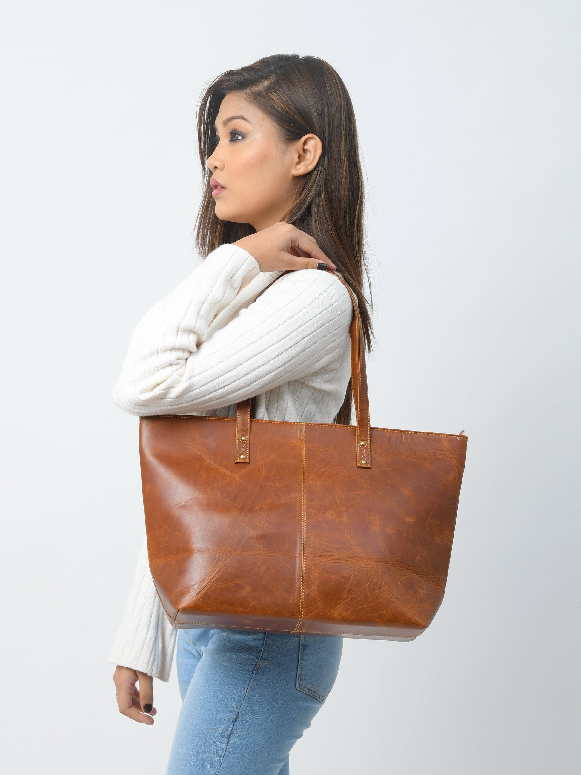 The Kim Tote Bag- Cocoa Brown - Tampa Home & Garden Store