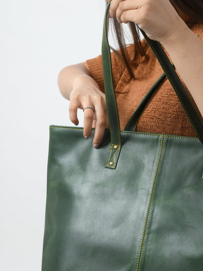 The Kim Tote Bag - Green - Tampa Home & Garden Store
