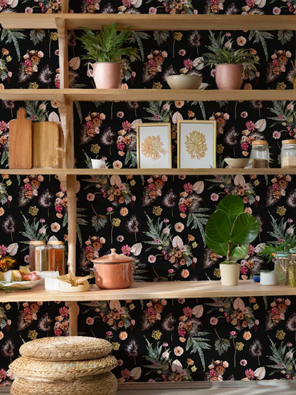 The Little Branch Wallpaper, black - Tampa Home & Garden Store