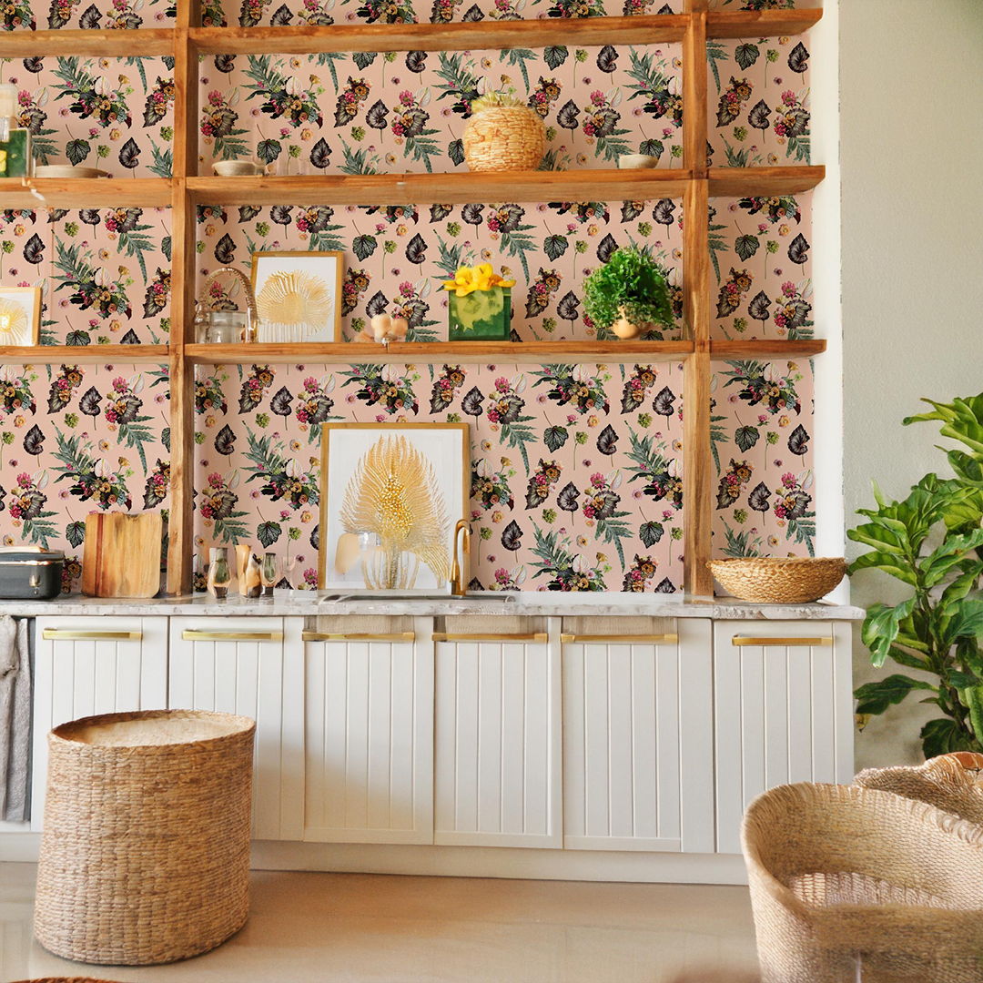 The Little Branch Wallpaper, blush - Tampa Home & Garden Store