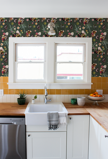 The Little Branch Wallpaper, green - Tampa Home & Garden Store