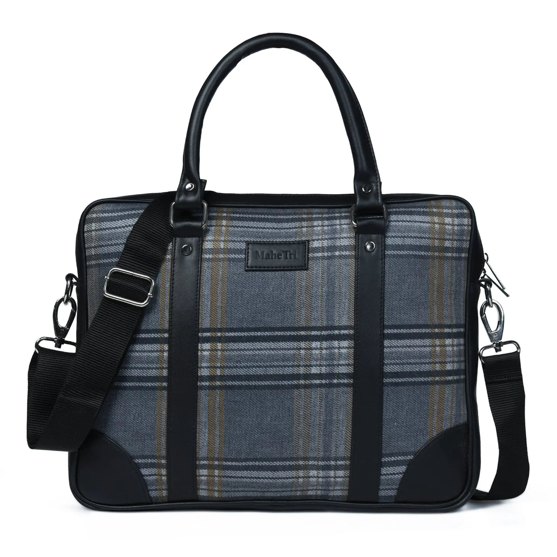 The Madison Plaid Briefcase - Tampa Home & Garden Store
