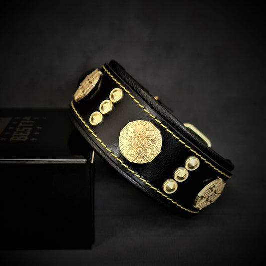 The "Maximus" collar 2 inch wide gold decoration - Tampa Home & Garden Store