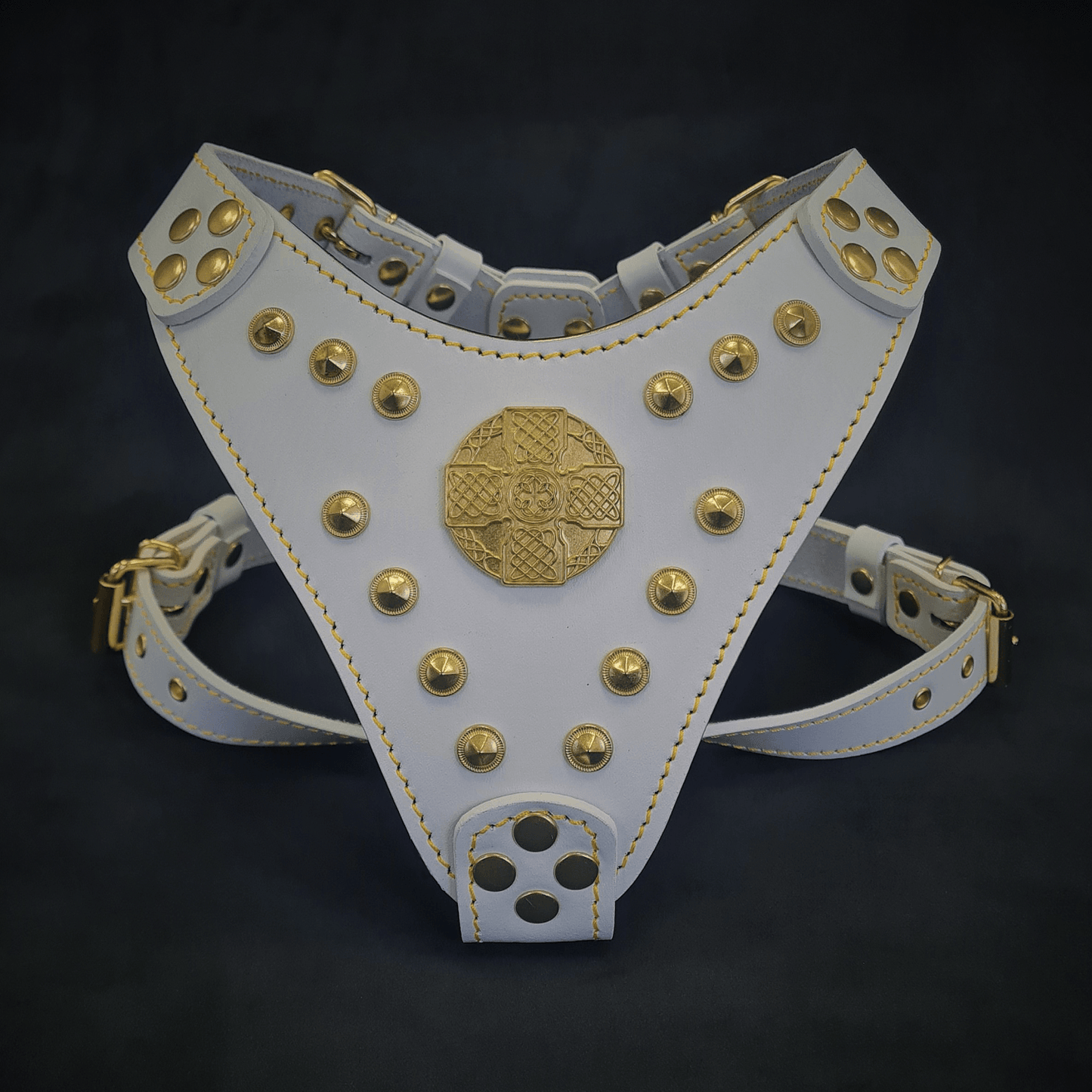 The ''Maximus'' harness White & Gold Small to Medium Size - Tampa Home & Garden Store