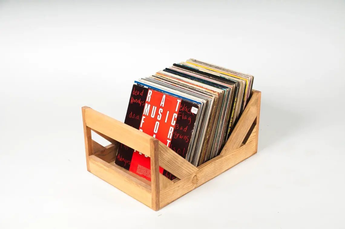 The Milk Crate Alternative: 12" Vinyl Record Storage - Tampa Home & Garden Store