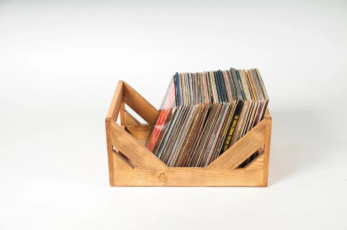 The Milk Crate Alternative: 12" Vinyl Record Storage - Tampa Home & Garden Store