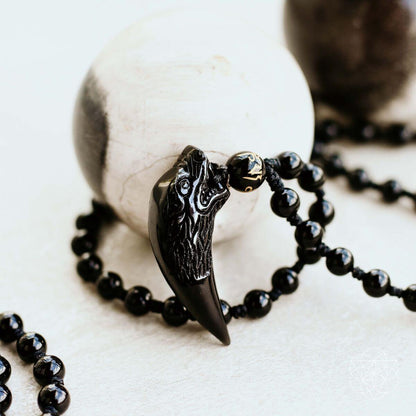 The Obsidian Wolf Pendant - Tampa Home & Garden Store