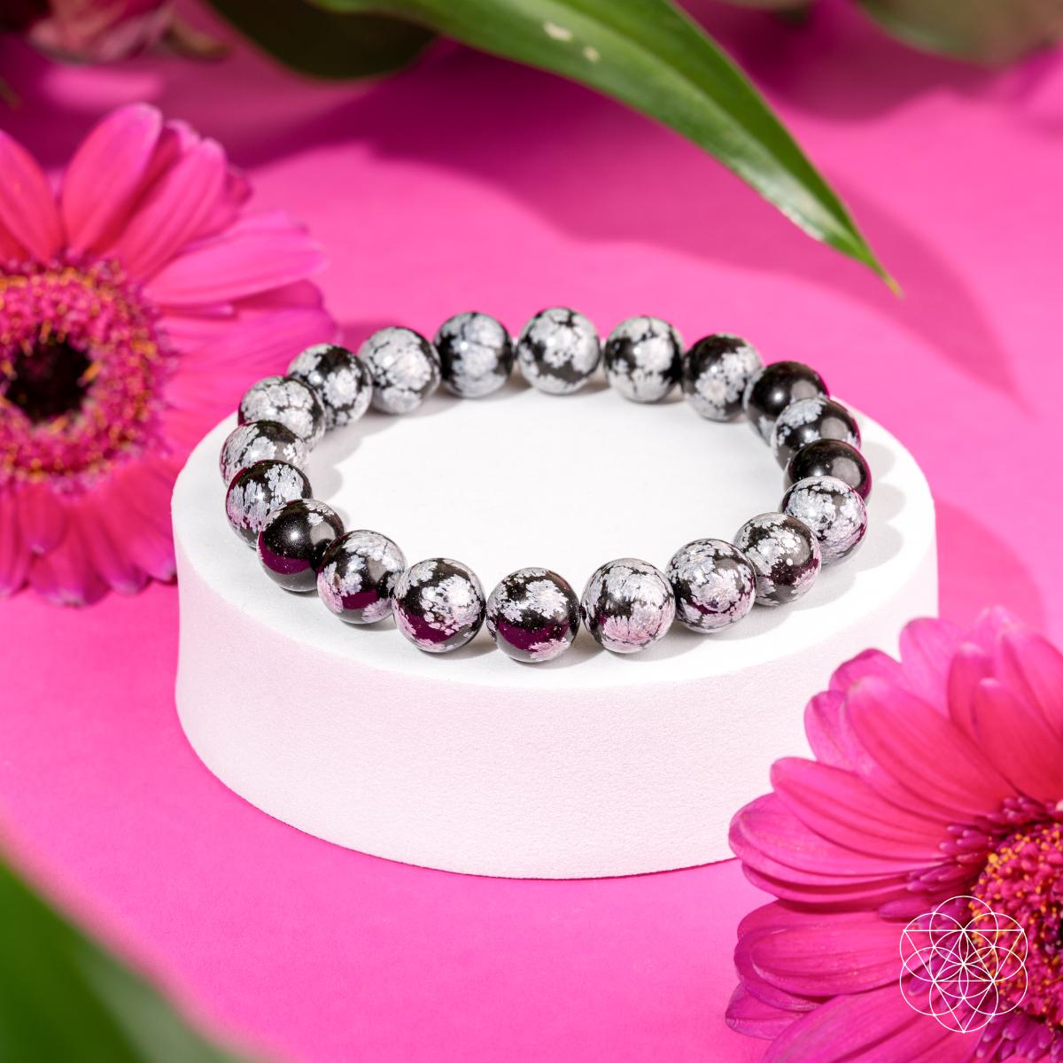 The Pattern Breaker – Snowflake Obsidian Bracelet - Tampa Home & Garden Store
