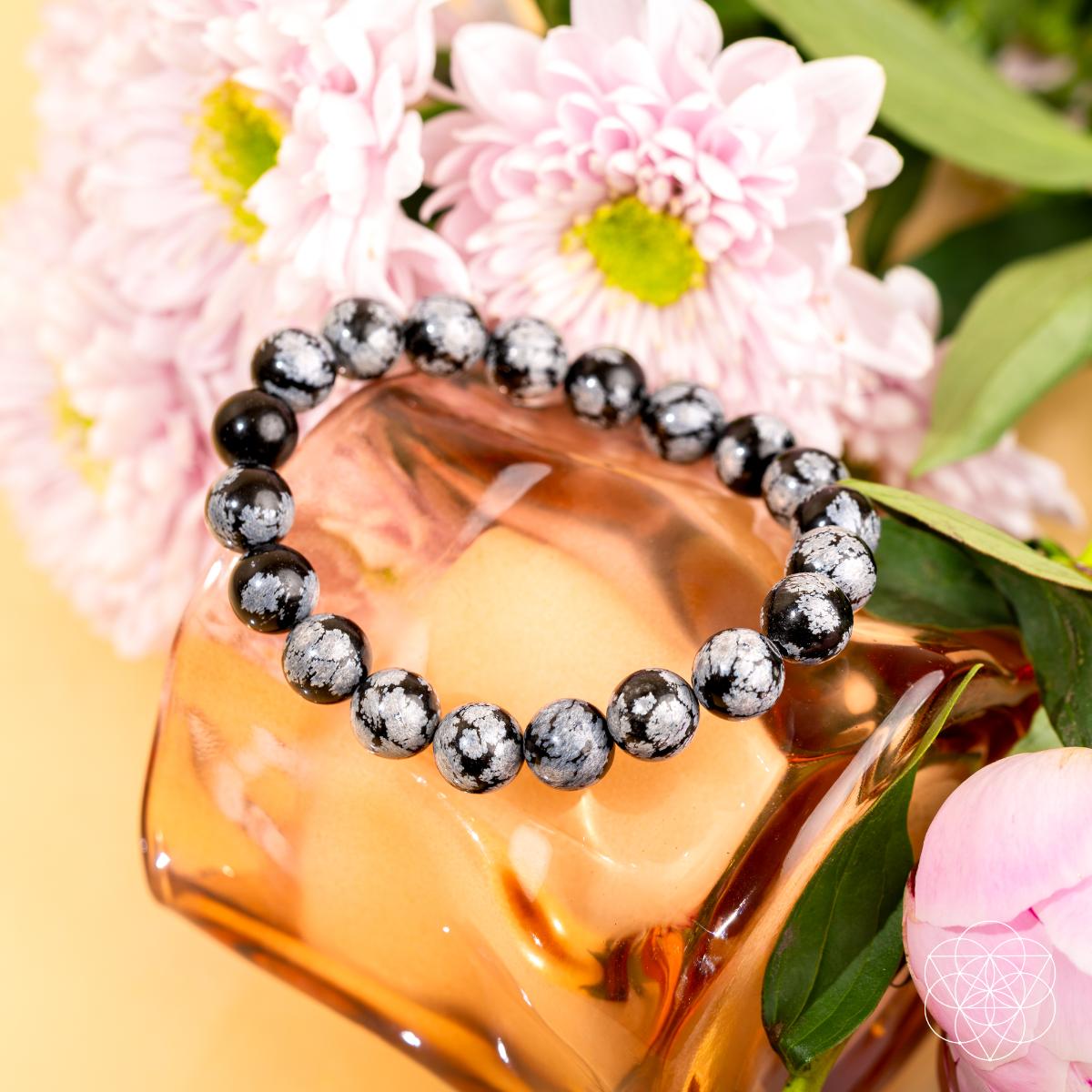 The Pattern Breaker – Snowflake Obsidian Bracelet - Tampa Home & Garden Store