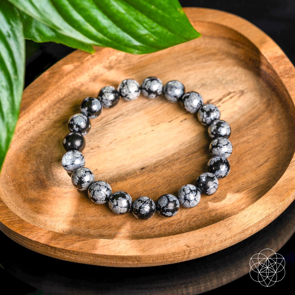 The Pattern Breaker – Snowflake Obsidian Bracelet - Tampa Home & Garden Store