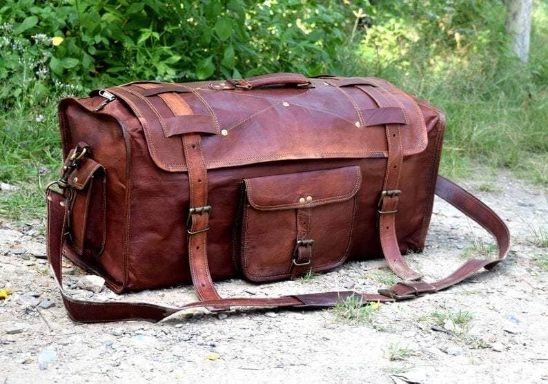 The Peterson Leather Duffle - Tampa Home & Garden Store