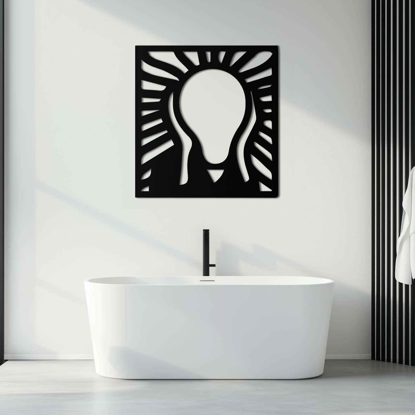 The Scream Metal Wall Art - Minimalist Expressionist Decor- KAF179 - Tampa Home & Garden Store