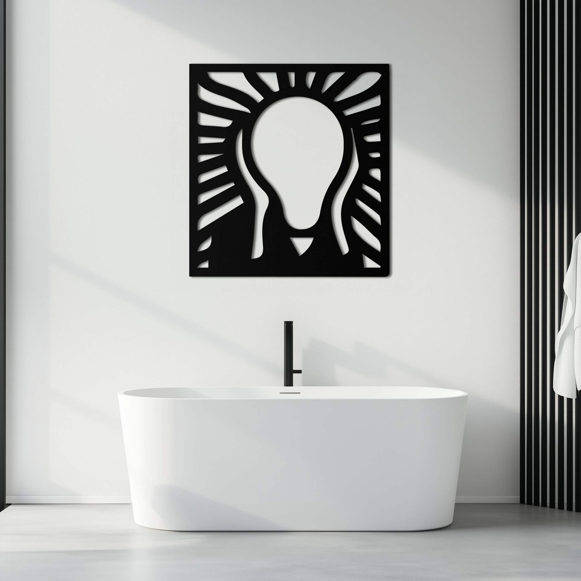 The Scream Metal Wall Art - Minimalist Expressionist Decor- KAF179 - Tampa Home & Garden Store