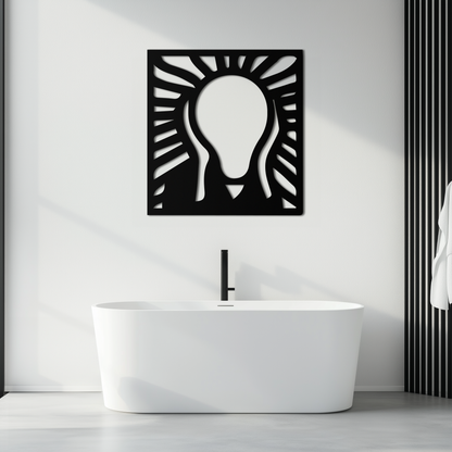 The Scream Metal Wall Art - Minimalist Expressionist Decor- KAF179 - Tampa Home & Garden Store
