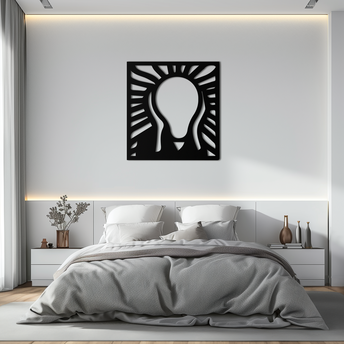 The Scream Metal Wall Art - Minimalist Expressionist Decor- KAF179 - Tampa Home & Garden Store