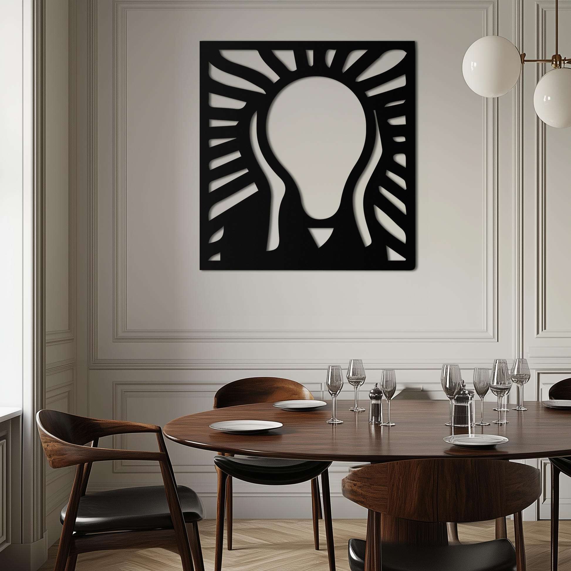 The Scream Metal Wall Art - Minimalist Expressionist Decor- KAF179 - Tampa Home & Garden Store