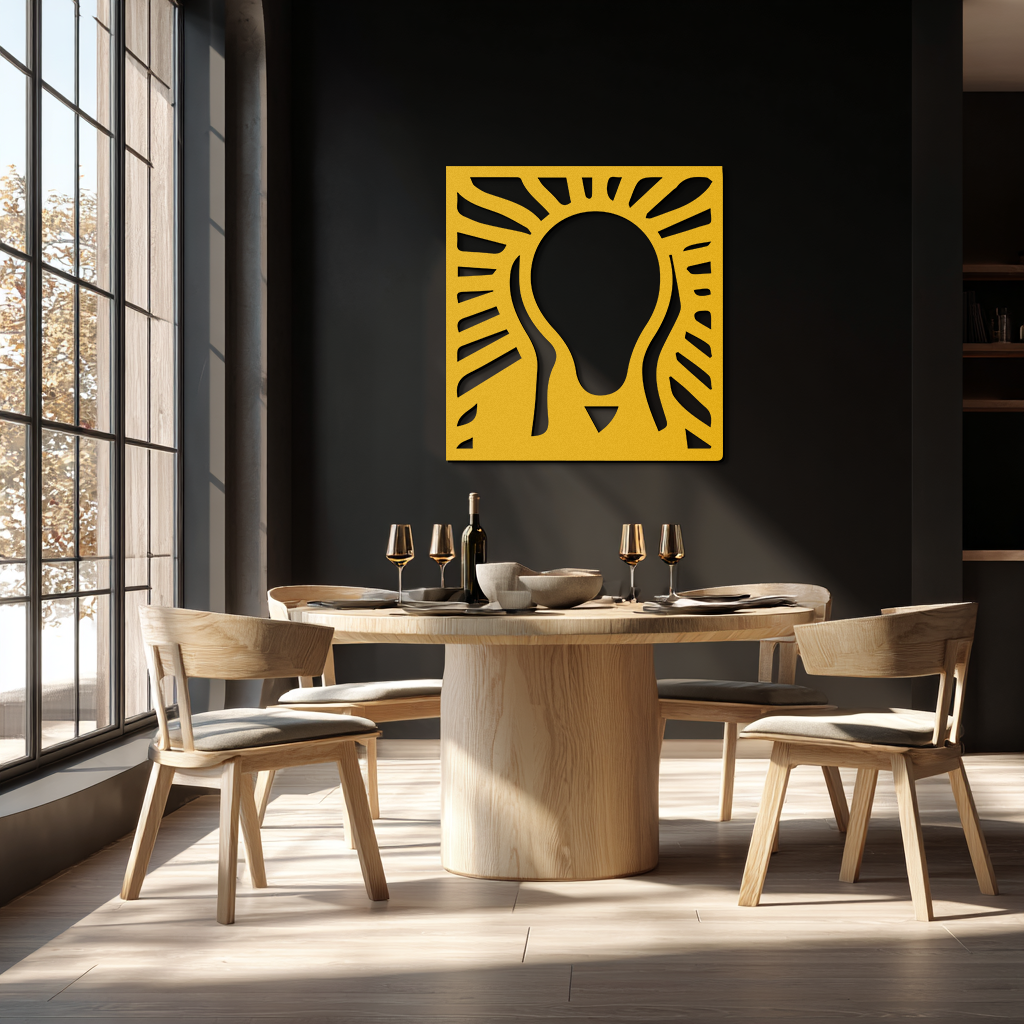 The Scream Metal Wall Art - Minimalist Expressionist Decor- KAF179 - Tampa Home & Garden Store