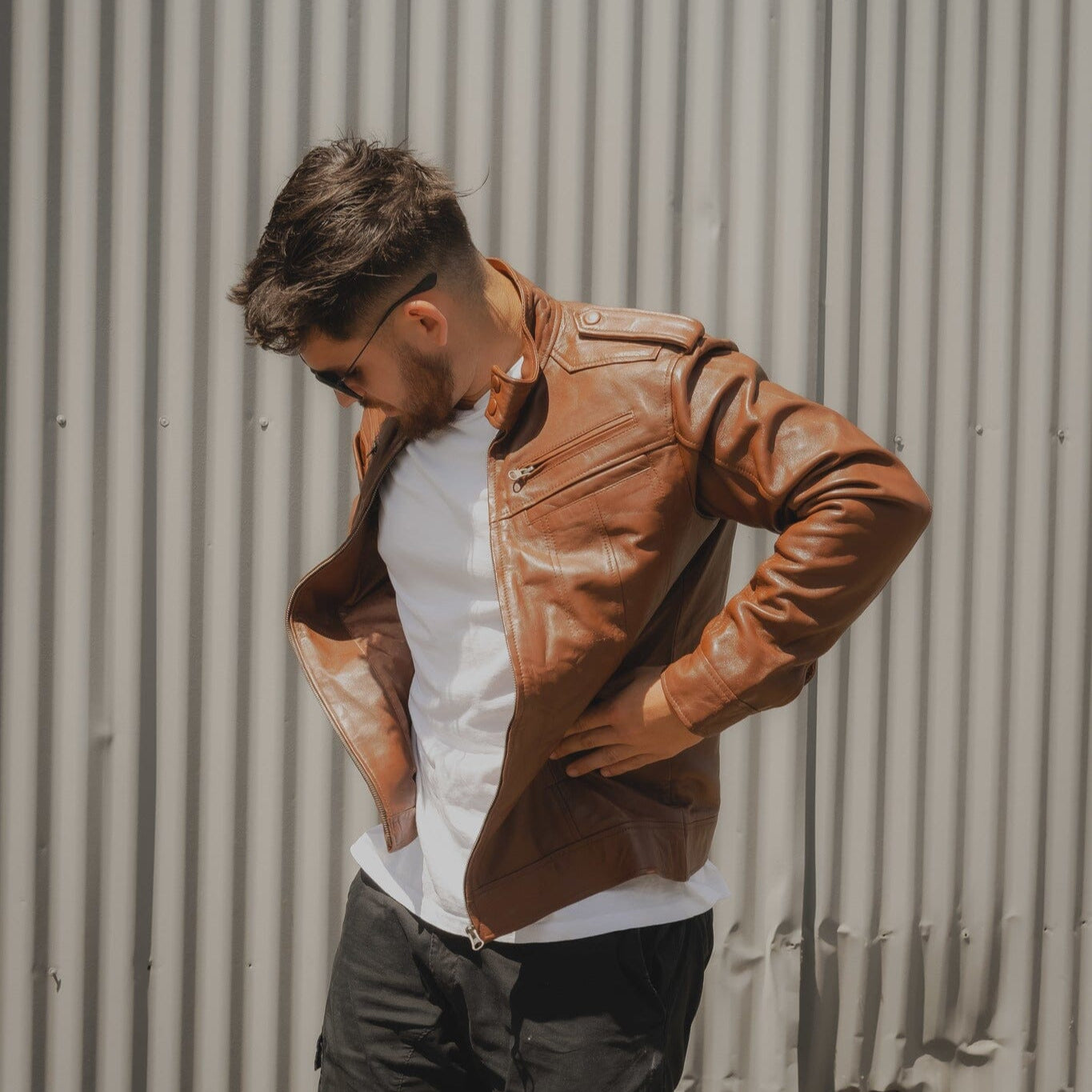The Wilkinson Brown Leather Jacket - Tampa Home & Garden Store
