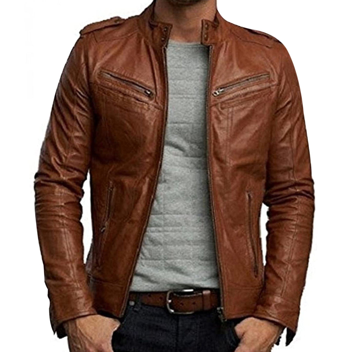 The Wilkinson Brown Leather Jacket - Tampa Home & Garden Store