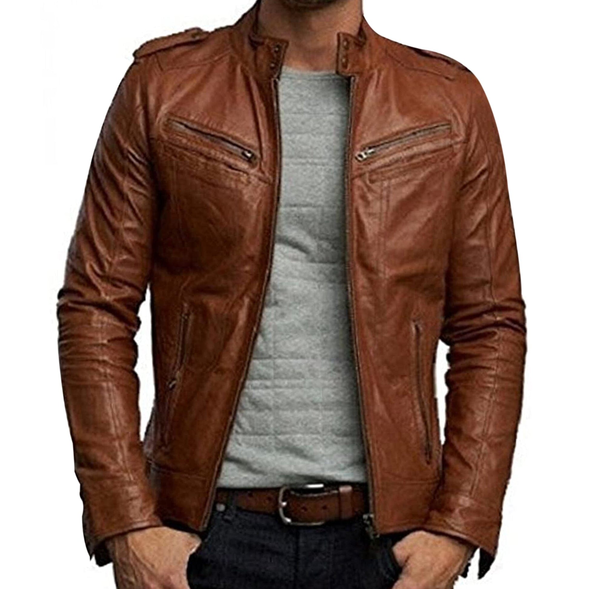 The Wilkinson Brown Leather Jacket - Tampa Home & Garden Store