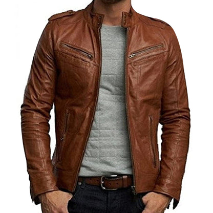 The Wilkinson Brown Leather Jacket - Tampa Home & Garden Store
