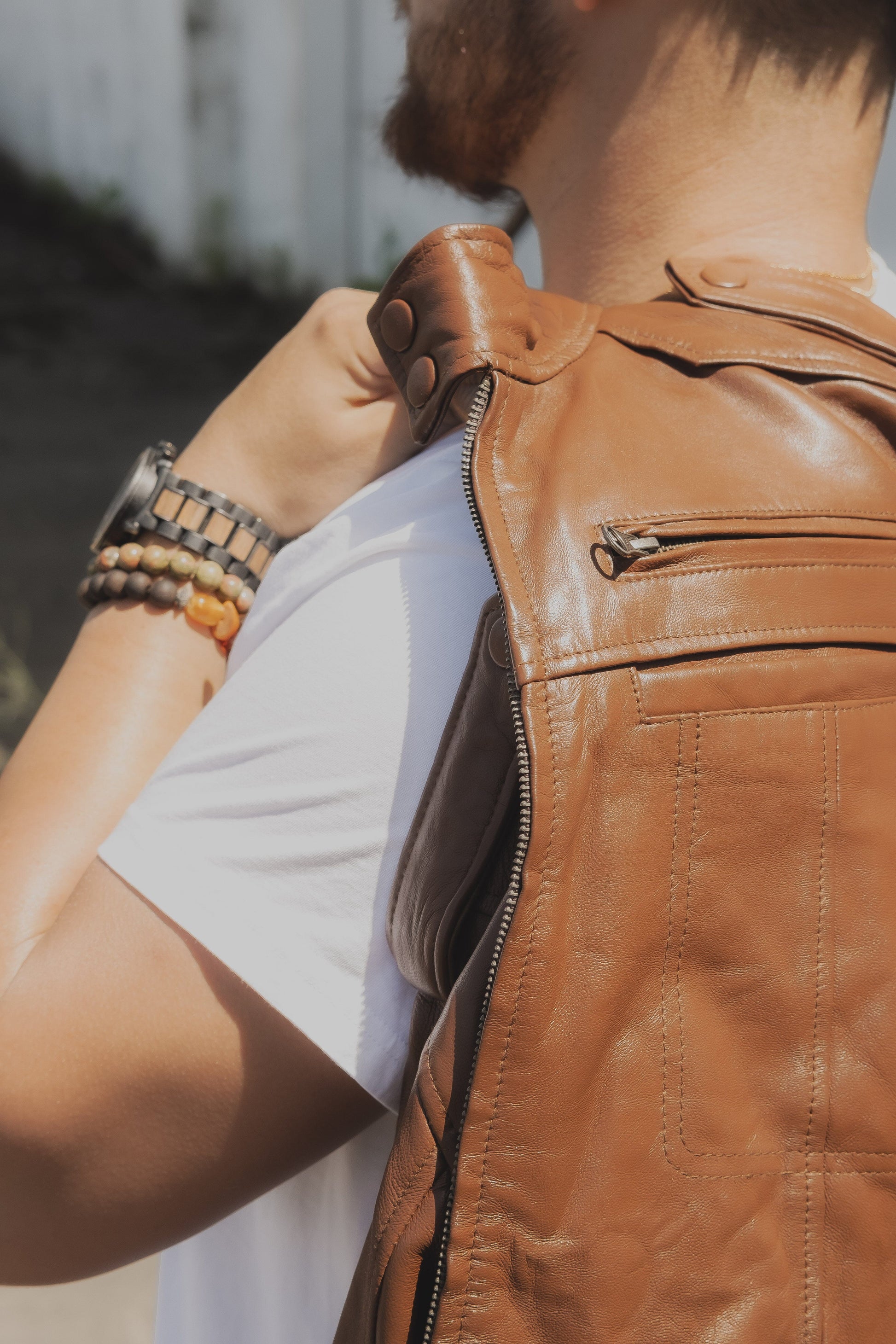 The Wilkinson Brown Leather Jacket - Tampa Home & Garden Store