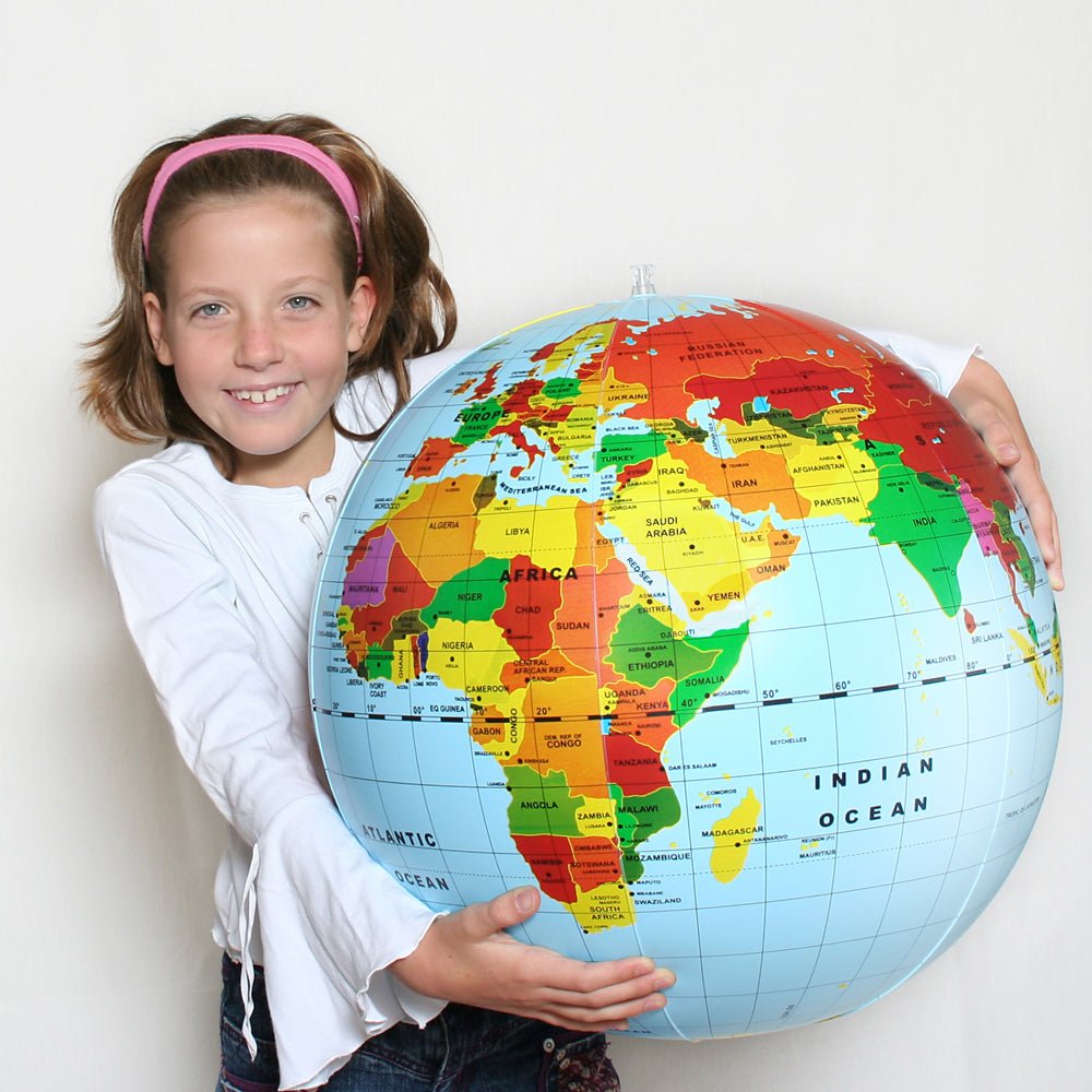 The World 20-inch Large Inflatable Globe - Tampa Home & Garden Store