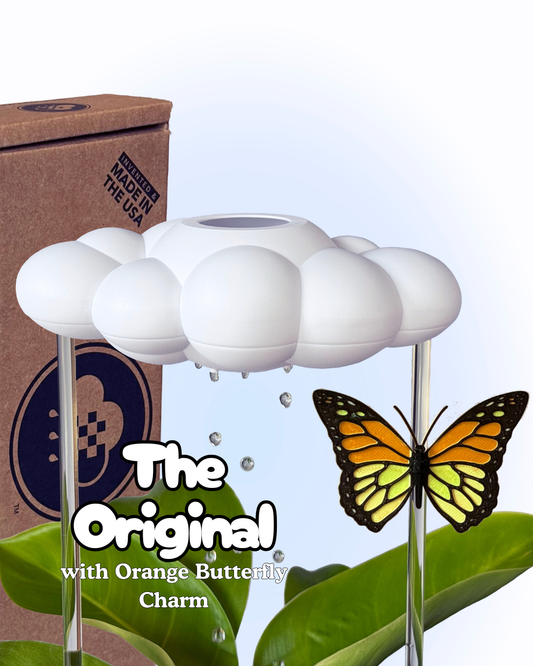 Original Dripping Rain Cloud with Orange Butterfly Charm - Tampa Home & Garden Store
