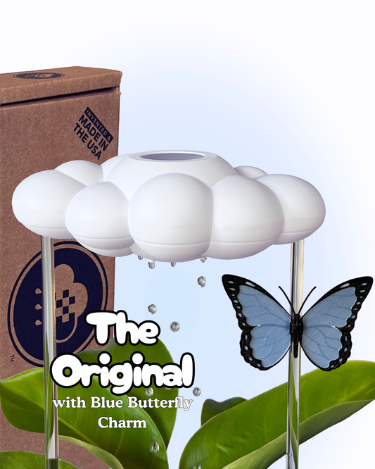 Original Dripping Rain Cloud with Blue Butterfly Charm - Tampa Home & Garden Store