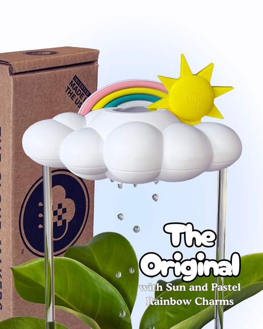 Original Dripping Rain Cloud with Sun and Pastel Rainbow Charms - Tampa Home & Garden Store