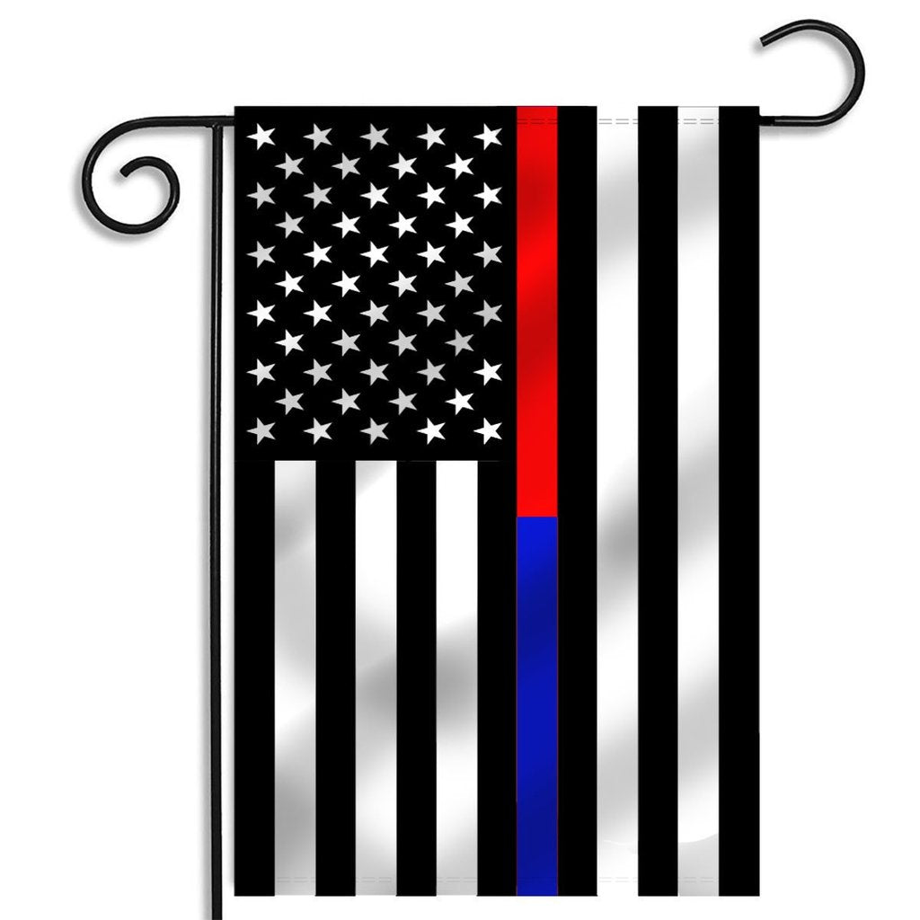 Thin Blue & Red Line (American) Garden Flag - Tampa Home & Garden Store