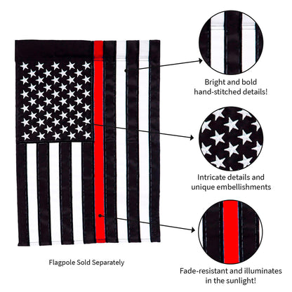 Thin Red Line Garden Applique Flag - Tampa Home & Garden Store