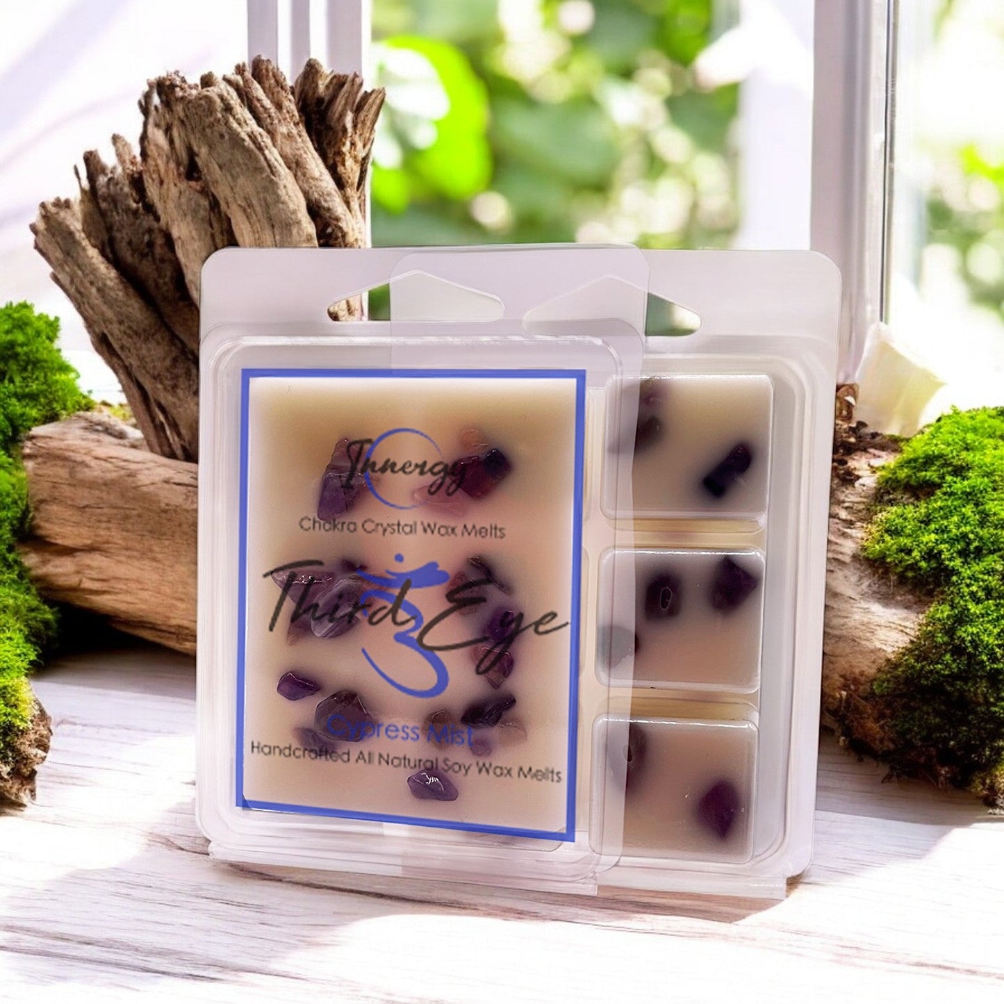 Third Eye Chakra Crystal-Enhanced Premium Coconut-Soy Wax Melts - Tampa Home & Garden Store