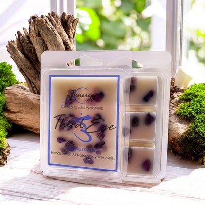 Third Eye Chakra Crystal-Enhanced Premium Coconut-Soy Wax Melts - Tampa Home & Garden Store