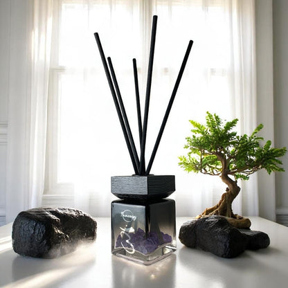 Third-Eye Chakra Crystal-Enhanced Reed Oil Diffuser, Cypress Mist Scent, 100ml - Tampa Home & Garden Store
