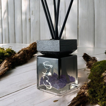 Third-Eye Chakra Crystal-Enhanced Reed Oil Diffuser, Cypress Mist Scent, 100ml - Tampa Home & Garden Store