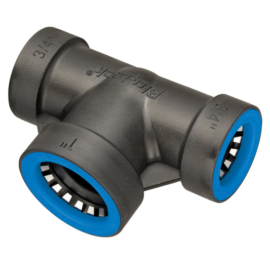 3/4" X 3/4" X 1" Blu-Lock Bullhead Tee 31684 - Tampa Home & Garden Store