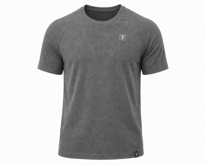Thrive Elite Athletic Pickleball T-Shirt in charcoal gray with small chest logo on Tampa Home & Garden Store