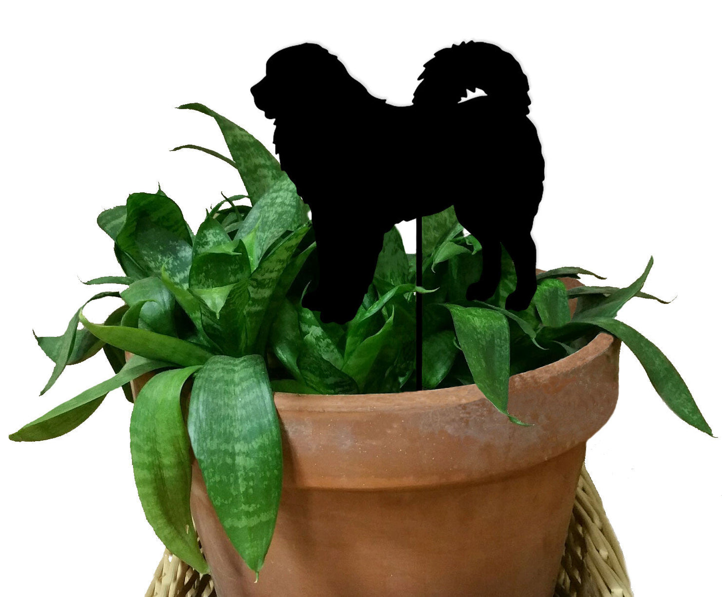 Tibetan Mastiff plant stake black silhouette Rustica Ornamentals Home & Garden decor on Tampa Home & Garden Store