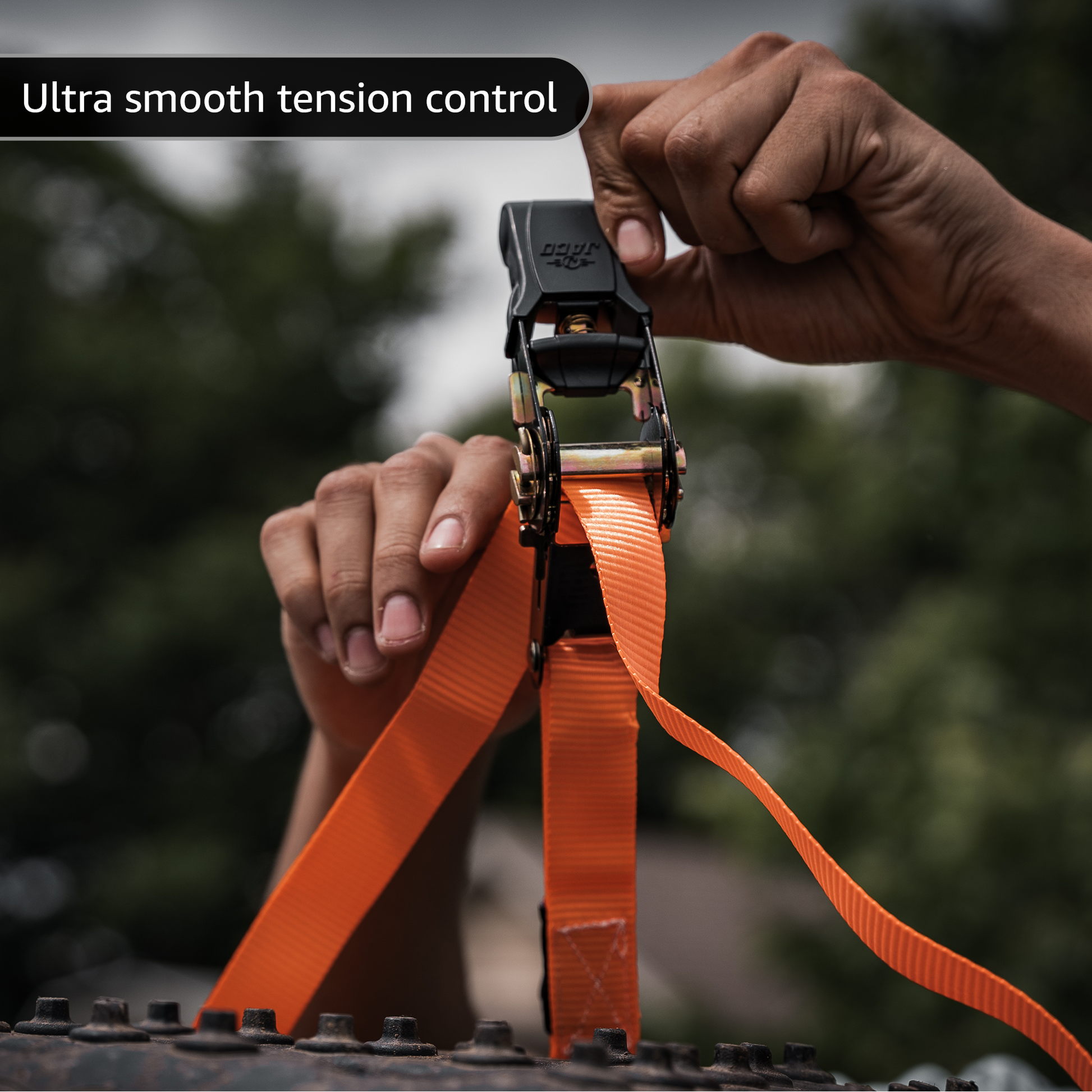 Tie Down Ratchet Straps (4 Pack) - 1 in x 15 ft | AAR Certified Break Strength (1,823 lbs) | Cargo Tie Down Set - Tampa Home & Garden Store