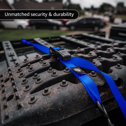 Tie Down Ratchet Straps (4 Pack) - 1 in x 15 ft | AAR Certified Break Strength (1,823 lbs) | Cargo Tie Down Set - Tampa Home & Garden Store