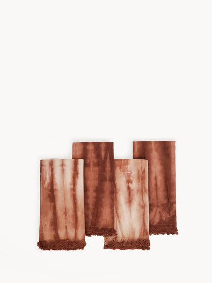 Tie Dye Cotton Napkin - Brown (Set of 4) - Tampa Home & Garden Store