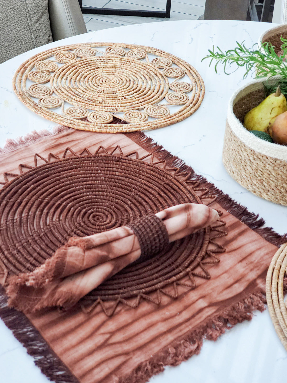 Tie Dye Cotton Napkin - Brown (Set of 4) - Tampa Home & Garden Store