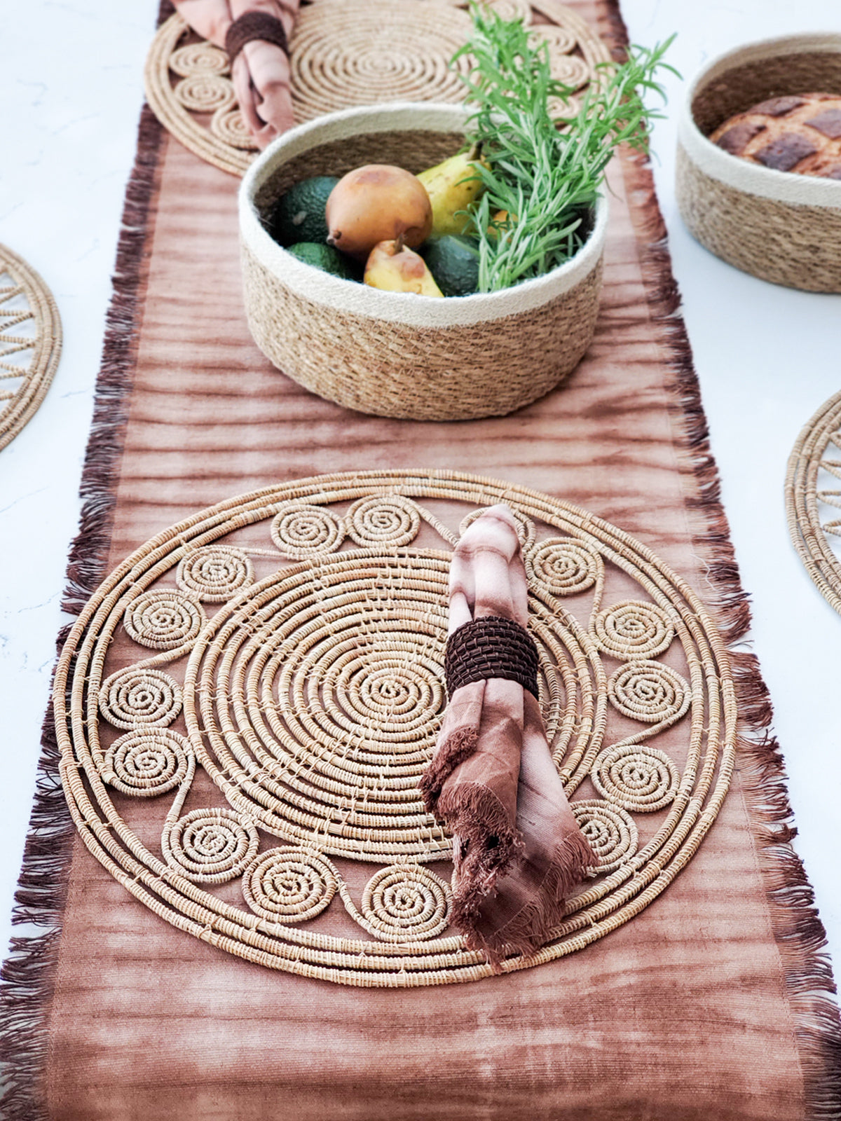 Tie Dye Cotton Napkin - Brown (Set of 4) - Tampa Home & Garden Store