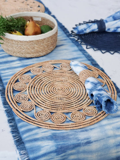 Tie Dye Cotton Napkin - Indigo Blue (Set of 4) - Tampa Home & Garden Store