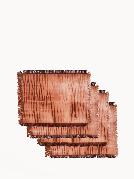 Tie Dye Cotton Placemat - Brown (Set of 4) - Tampa Home & Garden Store