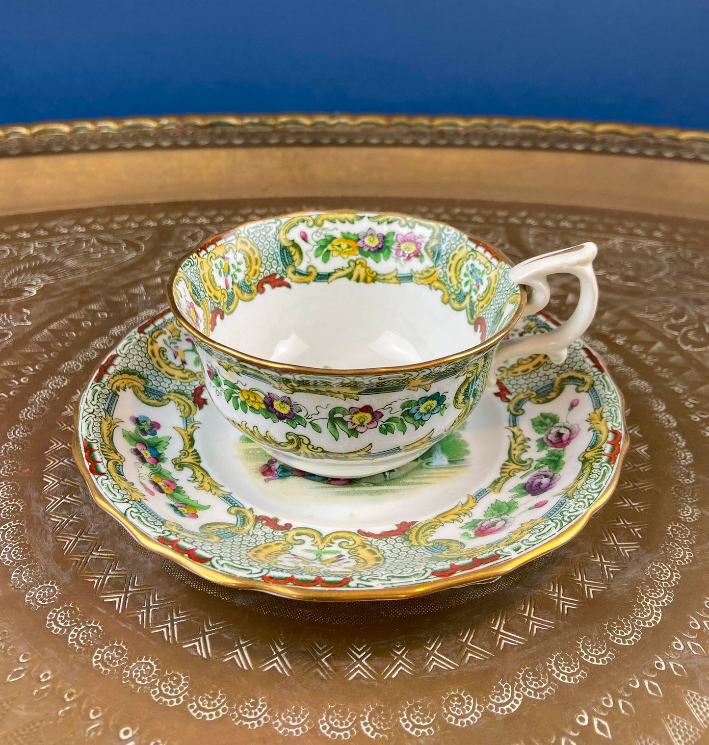 Tiffany and Co. Tea or Coffee Set. Chinoiserie or Asian Hand Painted Motif. Set of 4 - Tampa Home & Garden Store