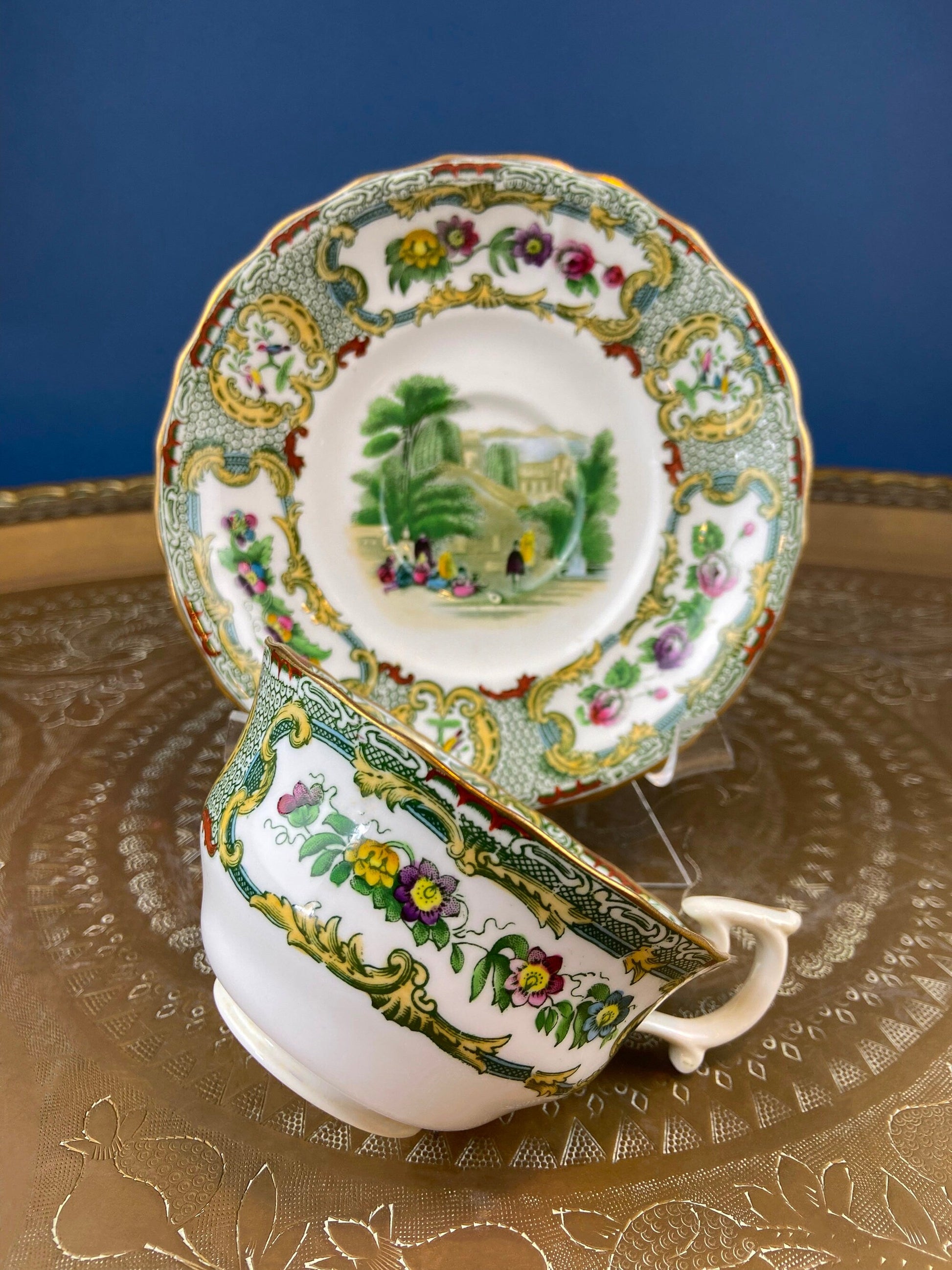 Tiffany and Co. Tea or Coffee Set. Chinoiserie or Asian Hand Painted Motif. Set of 4 - Tampa Home & Garden Store