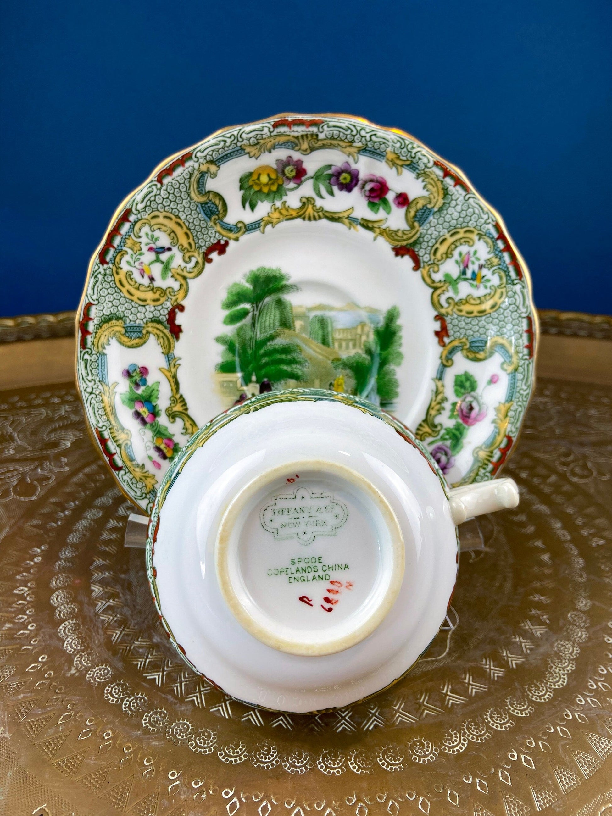 Tiffany and Co. Tea or Coffee Set. Chinoiserie or Asian Hand Painted Motif. Set of 4 - Tampa Home & Garden Store